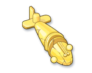 修復途中の黄金シャトル